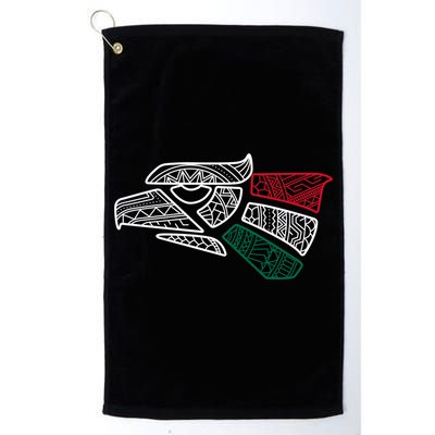 Mexico Flag Mexican Eagle Aztec Style Hecho En Mexico Golf Towel