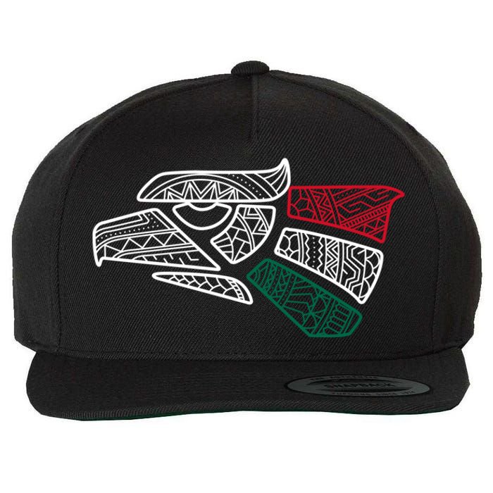 Mexico Flag Mexican Eagle Aztec Style Hecho En Mexico Wool Snapback Cap