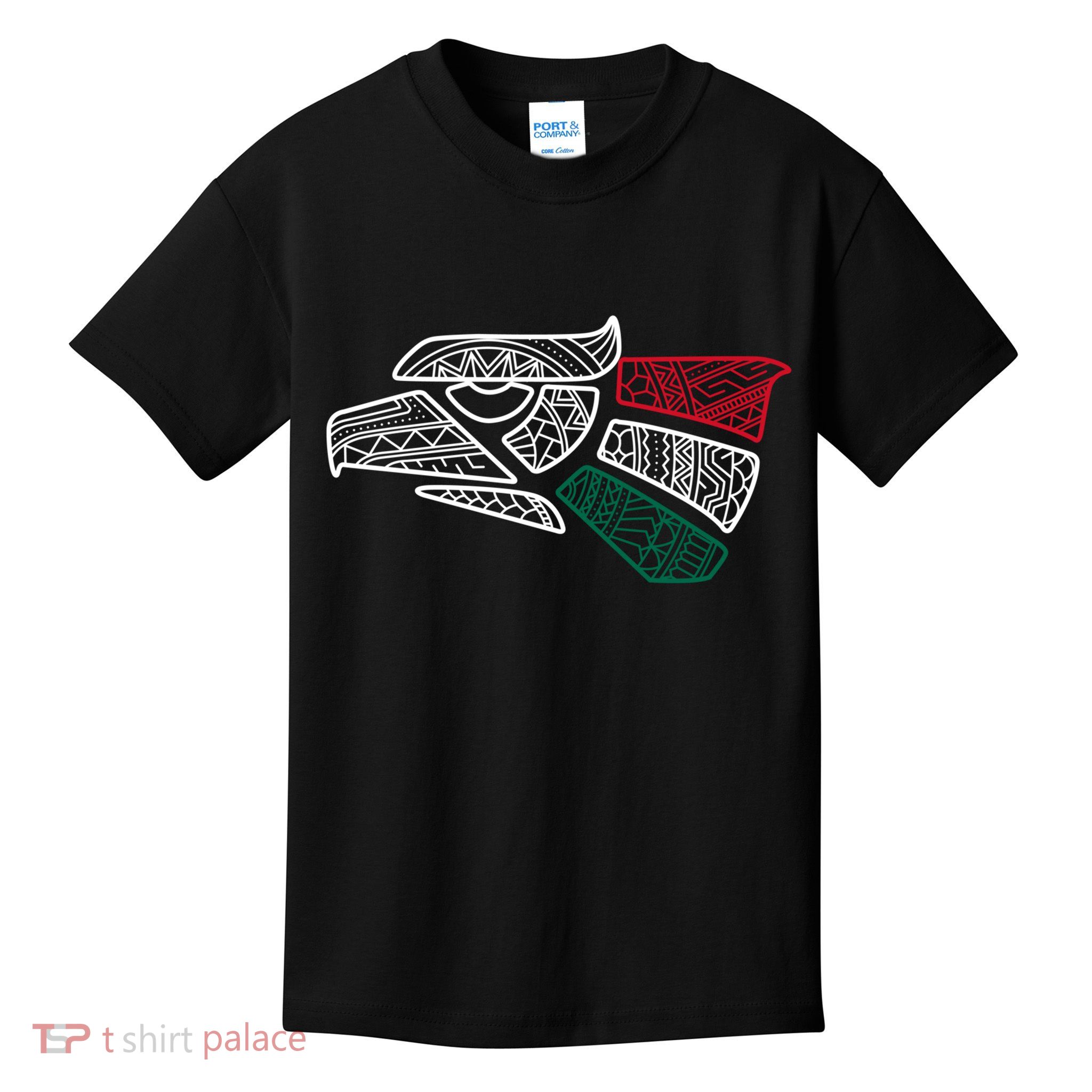 Mexico Flag Mexican Eagle Aztec Style Hecho En Mexico Kids T-Shirt