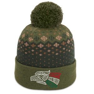 Mexico Flag Mexican Eagle Aztec Style Hecho En Mexico The Baniff Cuffed Pom Beanie