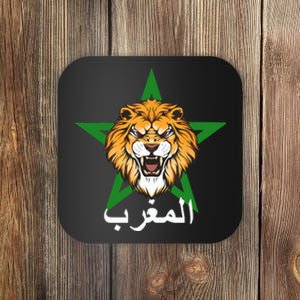 Morocco Flag Moroccan Soccer Supporter Coaster