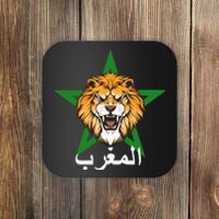 Morocco Flag Moroccan Soccer Supporter Coaster