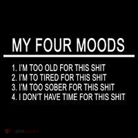 My Four Moods, Funny Quote Design Mesh Reversible Basketball Jersey Tank