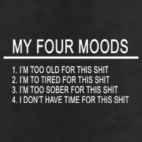 My Four Moods, Funny Quote Design 25L Jumbo Tote