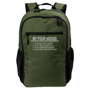 My Four Moods, Funny Quote Design Daily Commute Backpack