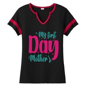 My First Mother's Day Meaningful Gift Ladies Halftime Notch Neck Tee