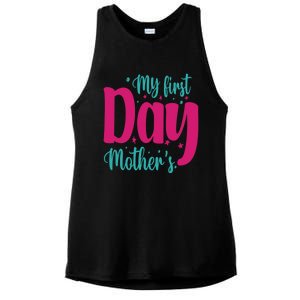 My First Mother's Day Meaningful Gift Ladies PosiCharge Tri-Blend Wicking Tank