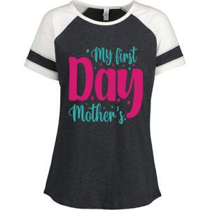 My First Mother's Day Meaningful Gift Enza Ladies Jersey Colorblock Tee