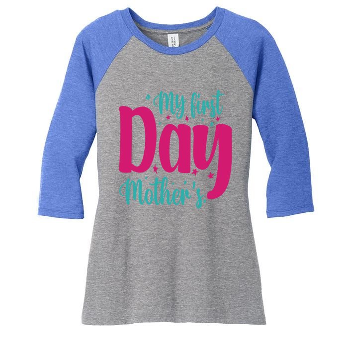 My First Mother's Day Meaningful Gift Women's Tri-Blend 3/4-Sleeve Raglan Shirt