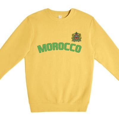 Morocco Flag Moroccan Pride International Country Funny Gift Premium Crewneck Sweatshirt