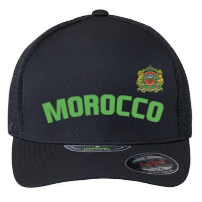 Morocco Flag Moroccan Pride International Country Funny Gift Flexfit Unipanel Trucker Cap