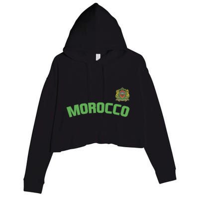 Morocco Flag Moroccan Pride International Country Funny Gift Crop Fleece Hoodie