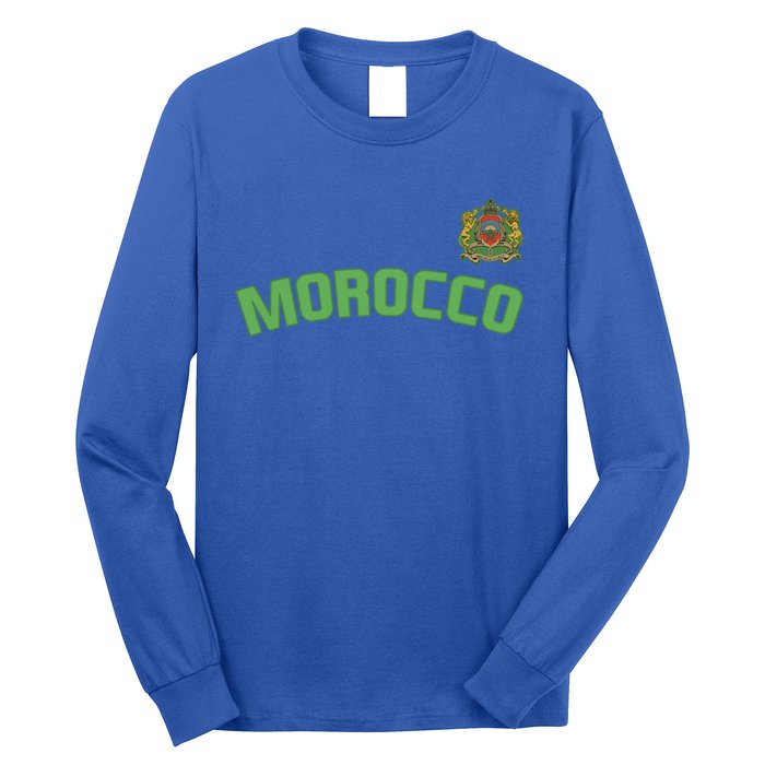 Morocco Flag Moroccan Pride International Country Funny Gift Long Sleeve Shirt