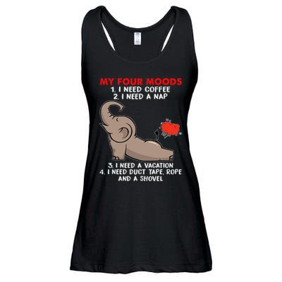 My Four Moods I Need Coffee I Need A Nap I Need A Vacation Ladies Essential Flowy Tank