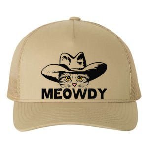 Meowdy Funny Mashup Between Meow And Howdy Cat Meme Yupoong Adult 5-Panel Trucker Hat