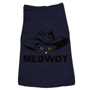 Meowdy Funny Mashup Between Meow And Howdy Cat Meme Doggie Tank