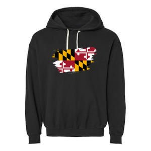 Maryland Flag Marylander Maryland Flag State Pride Garment-Dyed Fleece Hoodie