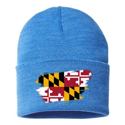 Maryland Flag Marylander Maryland Flag State Pride Sustainable Knit Beanie