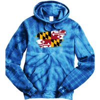 Maryland Flag Marylander Maryland Flag State Pride Tie Dye Hoodie