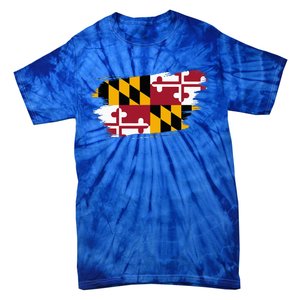 Maryland Flag Marylander Maryland Flag State Pride Tie-Dye T-Shirt