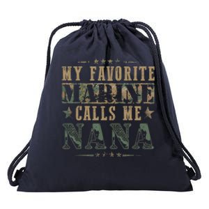 My Favorite Marine Calls Me Nana Veteran Day Drawstring Bag