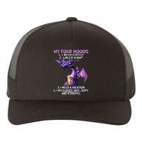 My Four Moods I Need Coffee I Need A Nap Dragon Yupoong Adult 5-Panel Trucker Hat