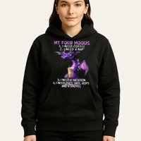 My Four Moods I Need Coffee I Need A Nap Dragon Hoodie