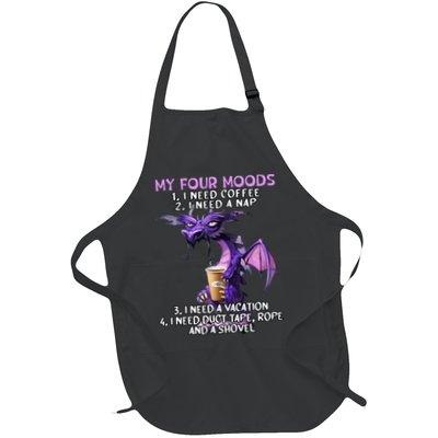 My Four Moods I Need Coffee I Need A Nap Dragon Apron
