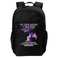 My Four Moods I Need Coffee I Need A Nap Dragon Backpack