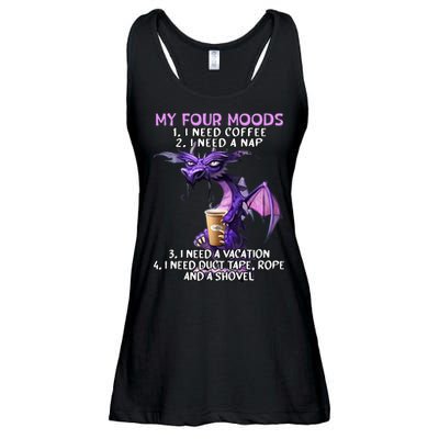 My Four Moods I Need Coffee I Need A Nap Dragon Ladies Essential Flowy Tank