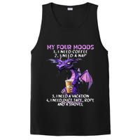 My Four Moods I Need Coffee I Need A Nap Dragon PosiCharge Competitor Tank