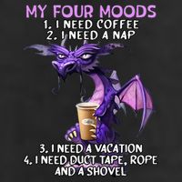 My Four Moods I Need Coffee I Need A Nap Dragon Microfiber Hand Towel
