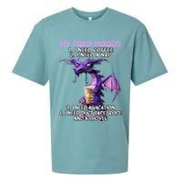My Four Moods I Need Coffee I Need A Nap Dragon Sueded Cloud Jersey T-Shirt