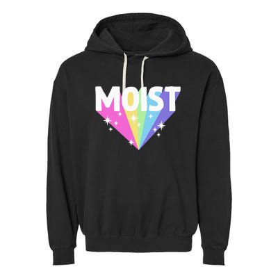 Moist Funny Meme Offensive Weird Cool Hilarious Humorous Garment-Dyed Fleece Hoodie