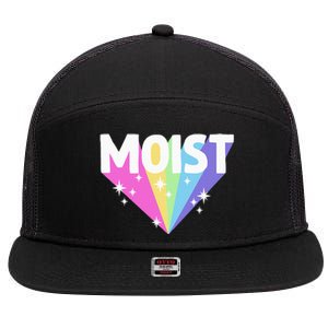 Moist Funny Meme Offensive Weird Cool Hilarious Humorous 7 Panel Mesh Trucker Snapback Hat