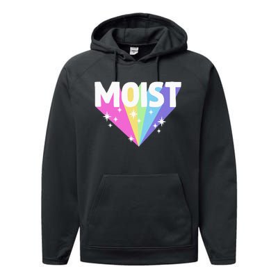 Moist Funny Meme Offensive Weird Cool Hilarious Humorous Performance Fleece Hoodie