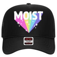 Moist Funny Meme Offensive Weird Cool Hilarious Humorous High Crown Mesh Back Trucker Hat