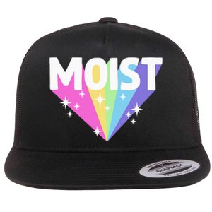 Moist Funny Meme Offensive Weird Cool Hilarious Humorous Flat Bill Trucker Hat