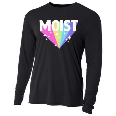 Moist Funny Meme Offensive Weird Cool Hilarious Humorous Cooling Performance Long Sleeve Crew