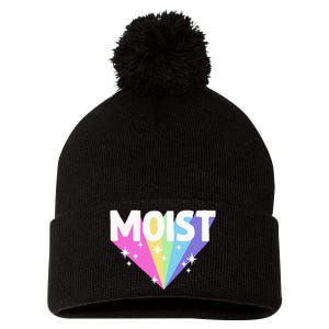 Moist Funny Meme Offensive Weird Cool Hilarious Humorous Pom Pom 12in Knit Beanie