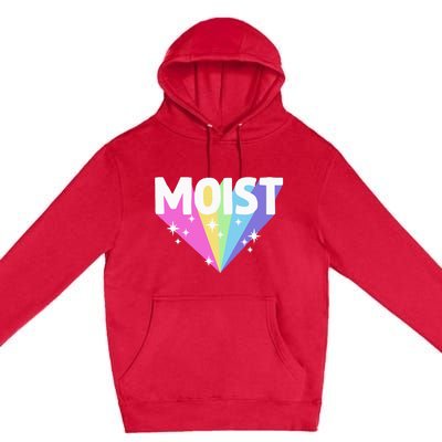 Moist Funny Meme Offensive Weird Cool Hilarious Humorous Premium Pullover Hoodie