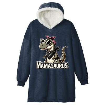 Mamasaurus Family Matching Dinosaur Mom Meaningful Gift Hooded Wearable Blanket