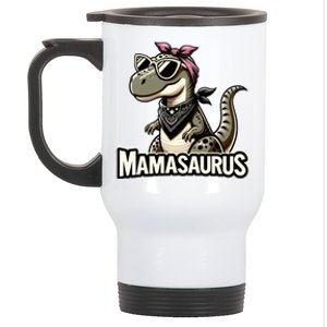 Mamasaurus Family Matching Dinosaur Mom Meaningful Gift Stainless Steel Travel Mug