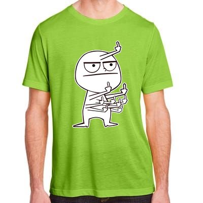 Middle Finger Maniac Funny Adult ChromaSoft Performance T-Shirt