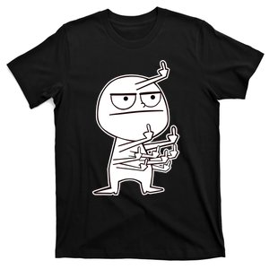 Middle Finger Maniac Funny T-Shirt