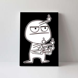 Middle Finger Maniac Funny Canvas