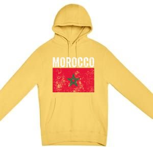 Morocco Flag Moroccan Soccer Supporter Cool Gift Premium Pullover Hoodie