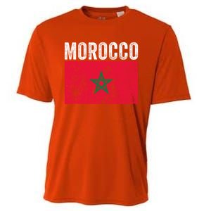 Morocco Flag Moroccan Soccer Supporter Cool Gift Cooling Performance Crew T-Shirt