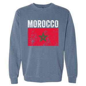 Morocco Flag Moroccan Soccer Supporter Cool Gift Garment-Dyed Sweatshirt