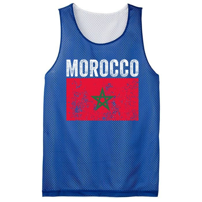 Morocco Flag Moroccan Soccer Supporter Cool Gift Mesh Reversible Basketball Jersey Tank